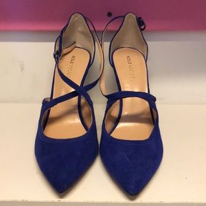 Royal Blue Suede Strappy Heel - Sole Society